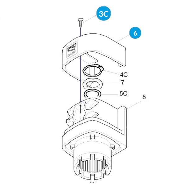 CAME Крышка верхняя редуктора FLEX 119RID149 CAME Крышка верхняя редуктора FLEX 119RID149